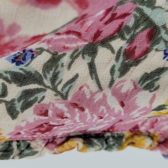 Rewind Floral Dress With Zip Up Back  With Ruffled Sleeves Size M - Picture 9 of 11